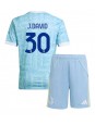 Juventus Jonathan David #30 Replika Borta Kläder Barn 2025-26 Kortärmad (+ byxor)